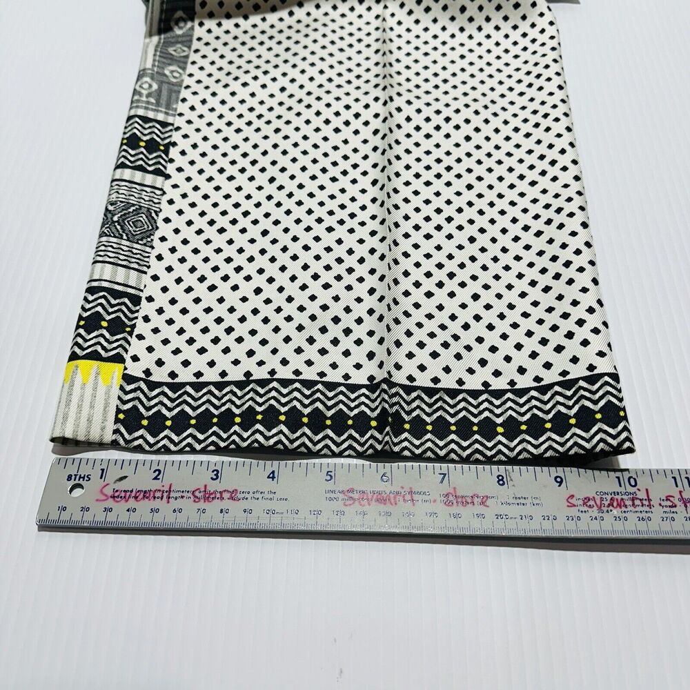 ETRO Women 44 US/8 Silk Wide Leg High Rise Aztec Ivory Gray Bandana NWT $1990 - Picture 12 of 12